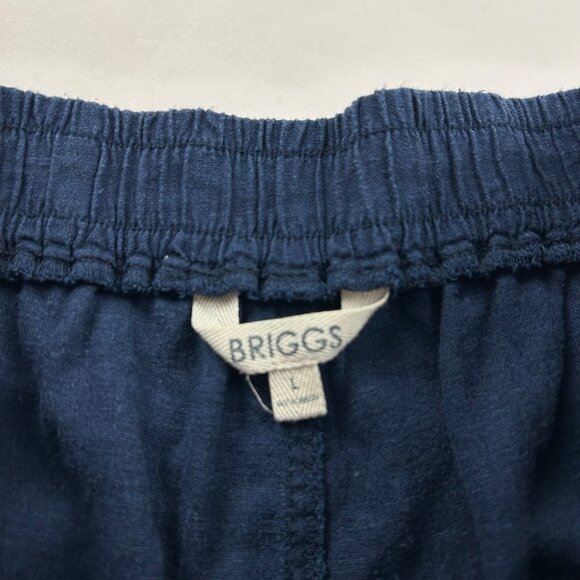 Briggs New York Washed Navy Linen Blend Wide Leg Lounge Pant L - Picture 4 of 7